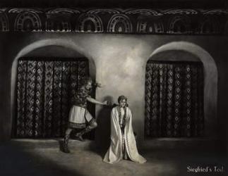 Still from the film "Die Nibelungen: Siegfried" with Paul Richter and Margarete Schoen, 1924 (b/w photo) | Obraz na stenu