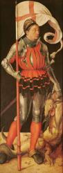 Stephan Paumgartner portrayed as Saint George, left panel of the Paumgartner Altarpiece, c.1500 (tempera on panel) (see also 495745) | Obraz na stenu