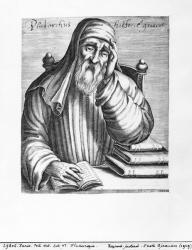 Portrait of Plutarch (c.46-c.120) (engraving) (b/w photo) | Obraz na stenu