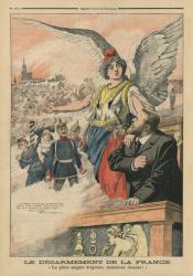 'Remember', Jean Jaures and Marianne, illustration from 'Le Petit Journal', 22nd June 1913 (colour litho) | Obraz na stenu