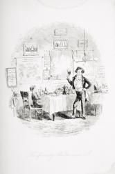 The friendly waiter and I, illustration from 'David Copperfield' by Charles Dickens (1812-70) first published 1850 (litho) | Obraz na stenu