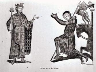 A King and a Knight, illustration from 'The Crusades: the story of the Latin Kingdom of Jerusalem' by T.A. Archer, pub. London, 1894 (litho) | Obraz na stenu