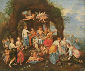 The Feast of the Gods (oil on canvas) | Obraz na stenu