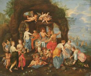 The Feast of the Gods (oil on canvas) | Obraz na stenu