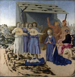 Nativity, 1470-75 (tempera on panel) (see also 210061) | Obraz na stenu