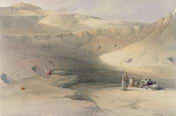 Entrance to the Valley of the Kings, from 'Egypt and Nubia', engraved by Louis Haghe (1806-85) (colour litho) | Obraz na stenu