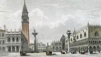 Piazzetta di San Marco (coloured engraving) | Obraz na stenu