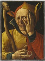 Laughing Jester (oil on wood) | Obraz na stenu