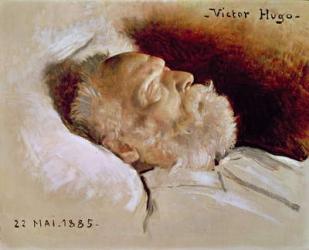 Portrait of Victor Hugo (1802-85) on his deathbed, 22nd May 1885 (oil on canvas) | Obraz na stenu