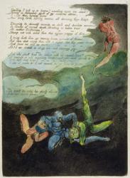'Unwilling I look up...', plate 4 from 'Europe. A Prophecy', 1794 (relief etching with oil & w/c) | Obraz na stenu