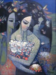 Bouquet of Flowers (oil on canvas) | Obraz na stenu