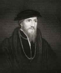 Portrait of Sir Anthony Denny (1501-49) from 'Lodge's British Portraits', 1823 (litho) | Obraz na stenu