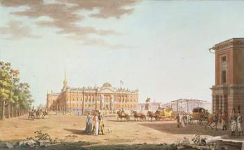 Front facade of St.Michael's Castle, St. Petersburg | Obraz na stenu
