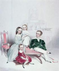 A Group of Children, 19th century; | Obraz na stenu