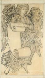 Angel with Scroll - figure number seven, 1880 (chalk on paper) | Obraz na stenu