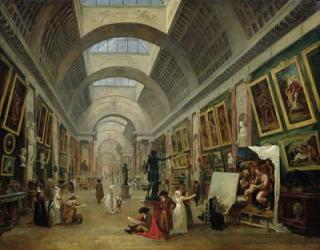 View of the Grand Gallery of the Louvre, 1796 (oil on canvas) | Obraz na stenu