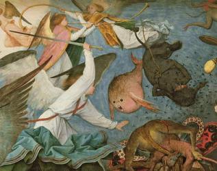 The Fall of the Rebel Angels, 1562 (oil on panel) (detail of 74037) | Obraz na stenu