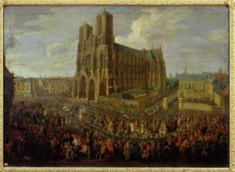 The procession of King Louis XV (1710-74) after his coronation, 26th October 1722, 1724 (oil on canvas) | Obraz na stenu