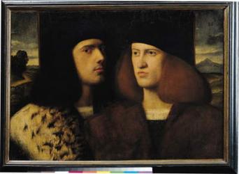Portrait of Two Young Men (oil on canvas) | Obraz na stenu