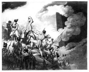 The Storming of Badajoz, 6th April 1812 (engraving) (b&w photo) | Obraz na stenu