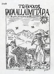 The Month of June, Harvesting the Potatoes (woodcut) | Obraz na stenu