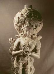 Statue of Ganga, Mahanad, Bengal, Sena Dynasty (1050-1202) (stone) | Obraz na stenu