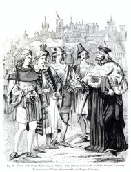 Rector of the Prague University and Scholars of the different Nations who studied in the same University (engraving) | Obraz na stenu