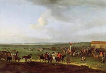 The Round Course at Newmarket, Preparing for the King's Plate, c.1725 (oil on canvas) | Obraz na stenu