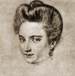 Gabrielle D'Estrees, Duchess of Beaufort, (1573-I599) mistress of Henry IV. From an engraving after a drawing attributed to François Quesnel. | Obraz na stenu