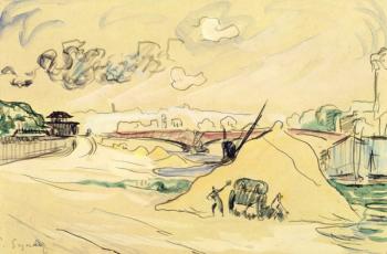 The Pile of Sand, Bercy, 1905 (pencil & w/c on paper) | Obraz na stenu