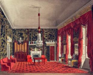 The Queen's Breakfast Room, Buckingham House, engraved by Daniel Havell (1785-1826) from 'The History of the Royal Residences' by William Henry Pyne (1769-1843) pub. 1817 (litho) | Obraz na stenu