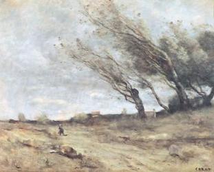 The Gust of Wind, c.1865-70 (oil on canvas) | Obraz na stenu