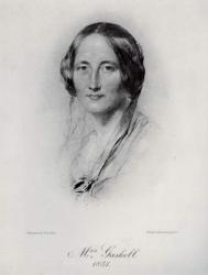Elizabeth Cleghorn Gaskell (1810-65) (engraving) (b&w photo) (see 114001) | Obraz na stenu