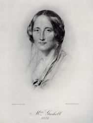 Elizabeth Cleghorn Gaskell (1810-65) (engraving) (b&w photo) (see 114001) | Obraz na stenu