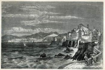 The City of Genoa (engraving) | Obraz na stenu