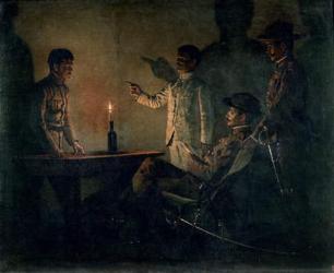 Interrogation of a deserter (oil on canvas) | Obraz na stenu