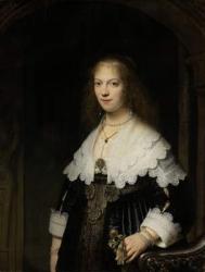 Portrait of a Woman, possibly Maria Trip, 1639 (oil on panel) | Obraz na stenu