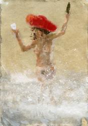 Girl in the Waves (acrylic on paper) | Obraz na stenu