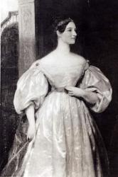Portrait of Augusta Ada Byron (1815-52) Countess of Lovelace (oil on canvas) (b/w photo) | Obraz na stenu