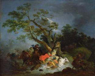 Travellers Caught in a Storm, c.1770 (oil on canvas) | Obraz na stenu
