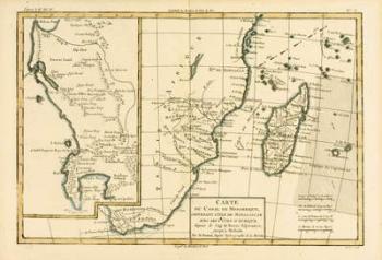 Southern Africa, from 'Atlas de Toutes les Parties Connues du Globe Terrestre' by Guillaume Raynal (1713-96) published Geneva, 1780 (coloured engraving) | Obraz na stenu