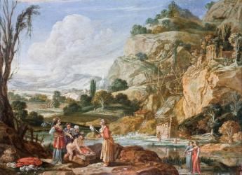 The Finding of Moses (oil on copper) | Obraz na stenu