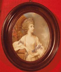 Portrait of Sarah Siddons (1755-1831) 1783 (watercolour on ivory) | Obraz na stenu