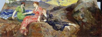 Girls on the Shore, c.1884-85 (oil on canvas) | Obraz na stenu