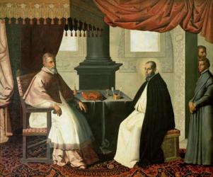 St. Bruno (1030-1101) and Pope Urban II (c.1035-99) 1630-35 (oil on canvas) | Obraz na stenu