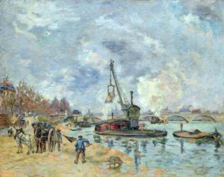 At the Quay de Bercy in Paris, 1874 (oil on canvas) | Obraz na stenu