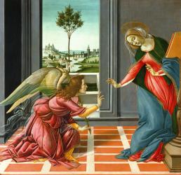 Annunciation (tempera on panel) | Obraz na stenu