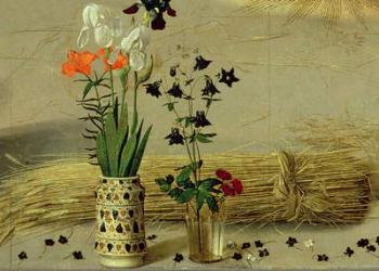 Flower detail, from the central panel of the Portinari Altarpiece, c.1479 (oil on panel) (detail of 9619) | Obraz na stenu