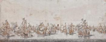 Battle of Fehmarn, c.1650 (ink and wash on paper) | Obraz na stenu