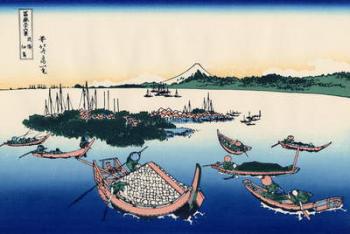 Tsukada Island in the Musashi province, c.1830 (woodblock print) | Obraz na stenu